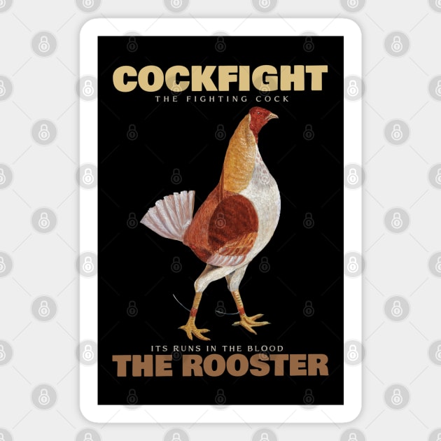 The Vintage Rooster Painting Magnet by KewaleeTee